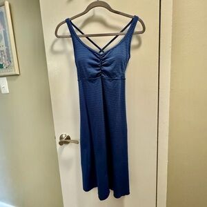 Prana Blue-Striped Athletic Dress in Small EUC